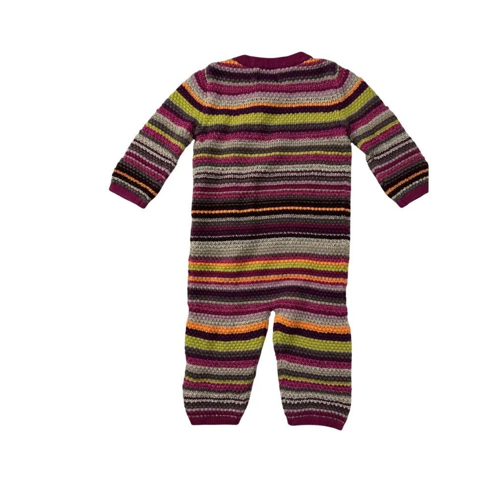 Missoni for Target Baby Striped Knit Romper Purple Orange XS 3-6M One Piece